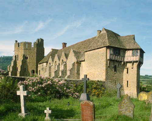 Stokesay Castle, 13th century fortified manor house, Shropshire, England